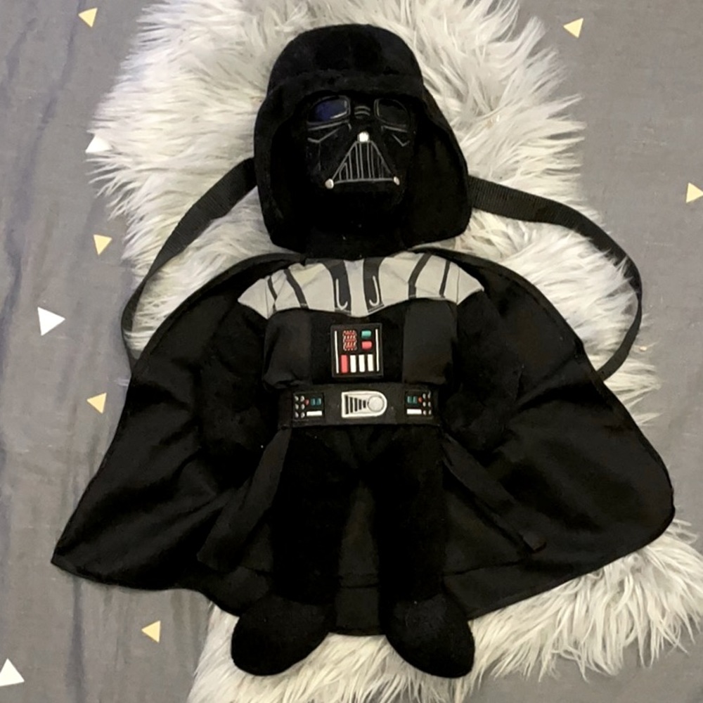 Star Wars Darth Vader Plush Backpack with Zippered Pouch 🖤